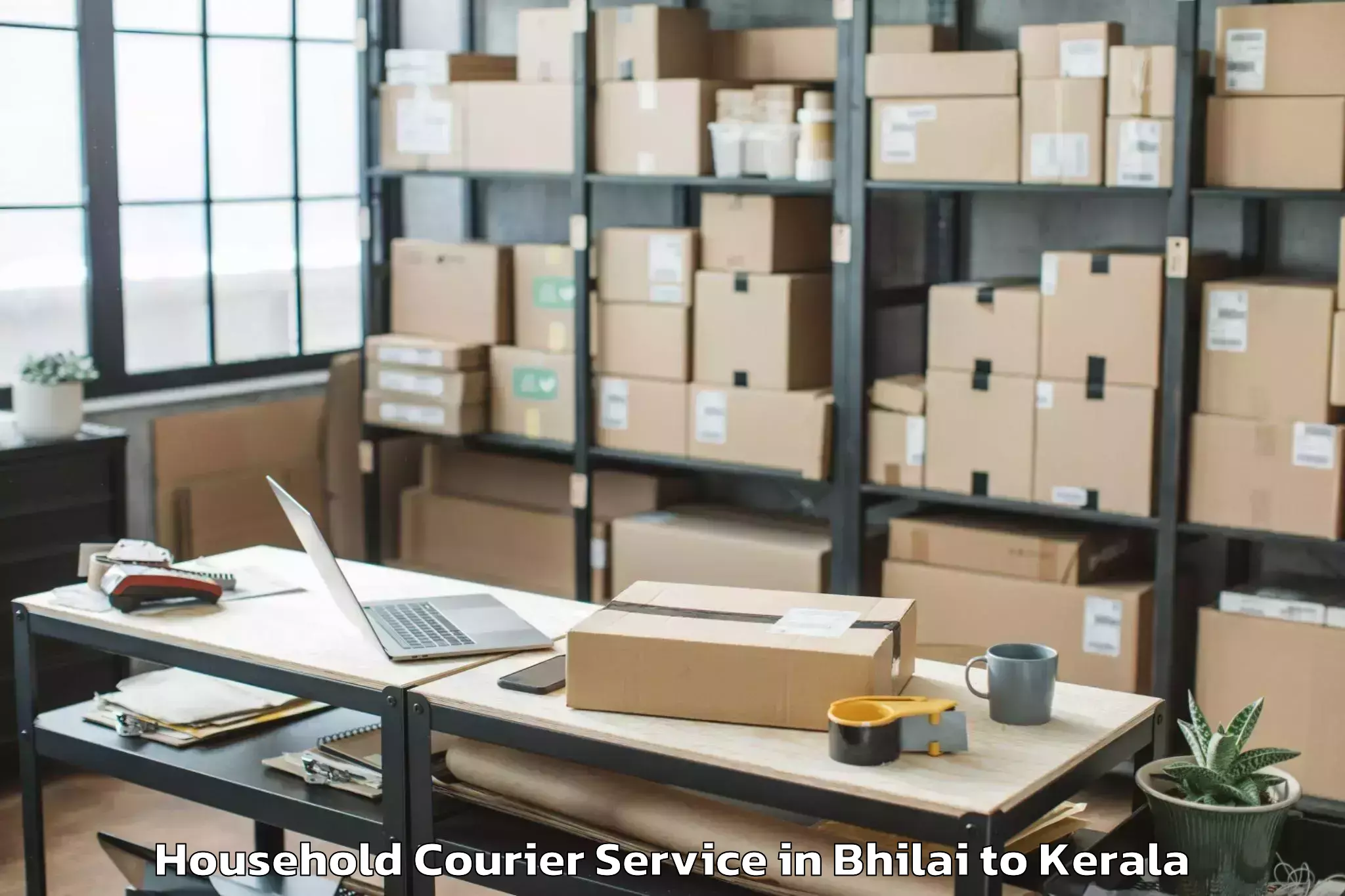 Reliable Bhilai to Shoranur Household Courier